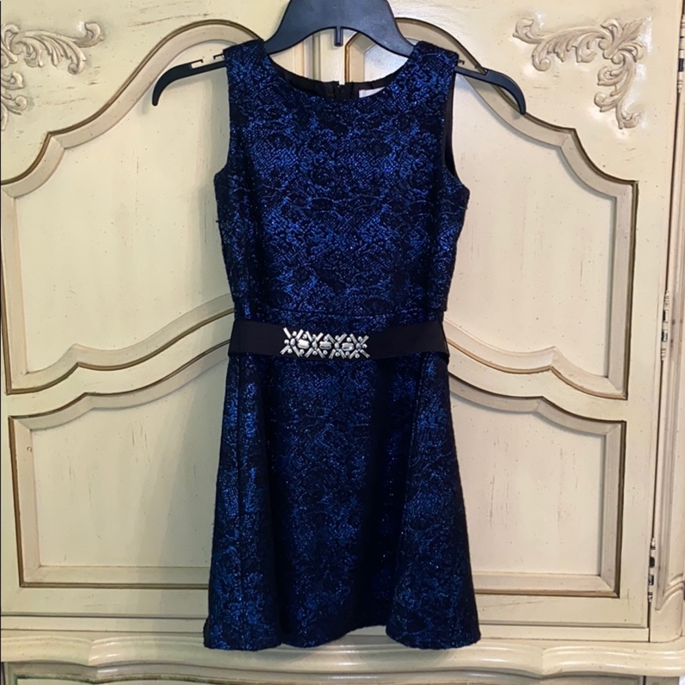 Girls party dress with waist belt